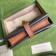 GUCCI Jackie 1961 card case wallet Denim Blue and Ivory GG 645536 11cm - 4