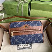 GUCCI Ophidia mini bag Denim Blue and Ivory GG 517350 17.5cm - 1