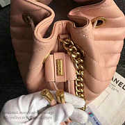 Chanel Lambskin Drawstring Bucket Bag Pink A91885 27cm - 4