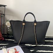 CHANEL Shopping Bag Embossing Calfskin leather Black 50cm - 2