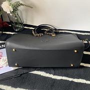 CHANEL Shopping Bag Embossing Calfskin leather Black 50cm - 3