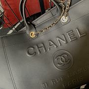 CHANEL Shopping Bag Embossing Calfskin leather Black 50cm - 6