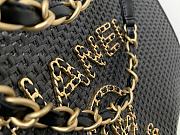 CHANEL Woven Beach Bag Black 38cm - 4