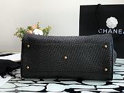 CHANEL Woven Beach Bag Black 38cm - 6