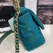 CHANEL 19 Handbag Tweeds Mallard Green & Ecru AS1160 25cm - 4