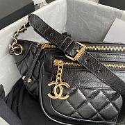 CHANEL Waist Chest Purse Chain Black AS1077 34cm - 2