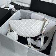 CHANEL Waist Chest Purse Chain White AS1077 34cm - 2