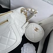 CHANEL Waist Chest Purse Chain White AS1077 34cm - 5