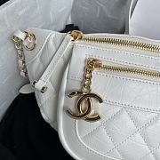 CHANEL Waist Chest Purse Chain White AS1077 34cm - 6