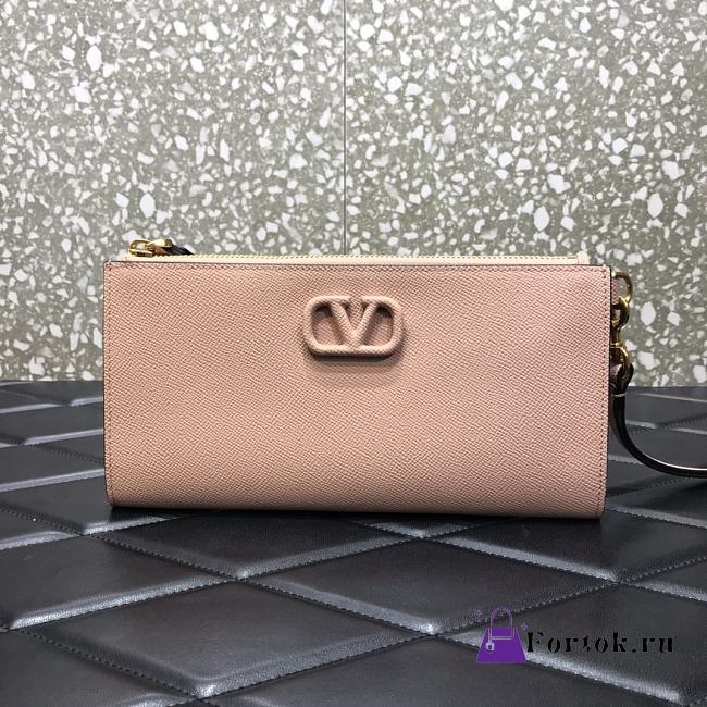 VALENTINO Garavani Clutch V-shaped buckle Nude 060# 24.5cm - 1