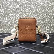 VALENTINO Garavani Dark vintage gold tone Zipper Brown 0954# 16cm - 1