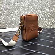 VALENTINO Garavani Dark vintage gold tone Zipper Brown 0954# 16cm - 5