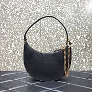 VALENTINO Garavani Mini Vlogo Hobo Bag Black 0707# 20cm - 6