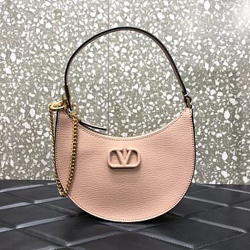 VALENTINO Garavani Mini Vlogo Hobo Bag Nude 0707# 20cm