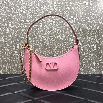 VALENTINO Garavani Mini Vlogo Hobo Bag Pink 0707# 20cm