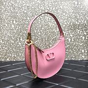 VALENTINO Garavani Mini Vlogo Hobo Bag Pink 0707# 20cm - 5