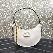 VALENTINO Garavani Mini Vlogo Hobo Bag White 0707# 20cm - 1