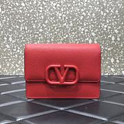 VALENTINO Garavani VRING chain wallet Red 069# 17.5cm - 4