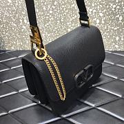 VALENTINO Palm-print cowhide V-shaped Black 0808# 22cm - 6