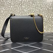 VALENTINO Palm-print cowhide V-shaped Black 0808# 22cm - 2
