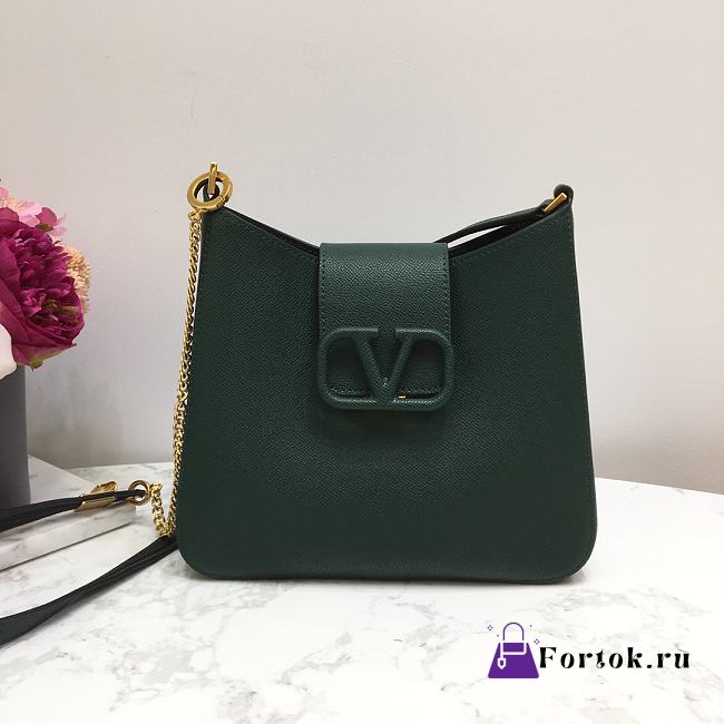 VALENTINO VSing Shoulder Bag Mallard Green 0802# 24cm - 1