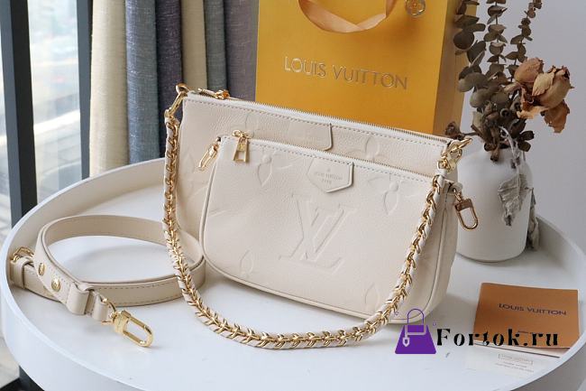 LOUIS VUITTON Multi Pochette Accessories Creme M80447 24cm - 1