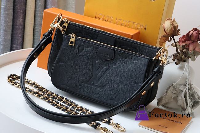 LOUIS VUITTON Multi Pochette Accessories Black M80399 24cm - 1