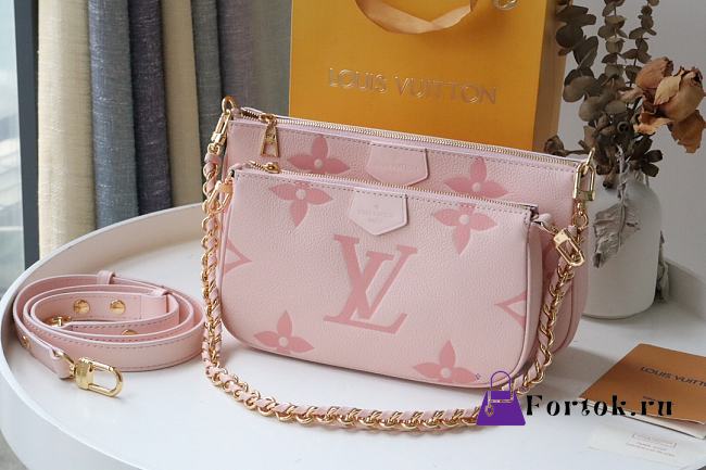 LOUIS VUITTON Multi Pochette Accessories Pink M80448 24cm - 1