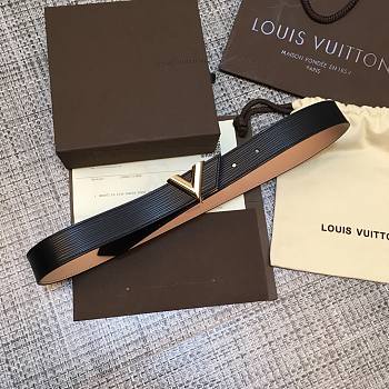 LOUIS VUITTON Belt Black 9021 30mm