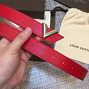 LOUIS VUITTON Belt Red 9021 30mm - 2