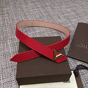 LOUIS VUITTON Belt Red 9021 30mm - 6