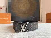 LOUIS VUITTON Belt Brown Monogram Silver Buckle 40mm - 2