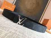 LOUIS VUITTON Belt Black Monogram Silver Buckle 40mm - 4