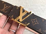 LOUIS VUITTON Belt Brown Monogram Golden Buckle 40mm - 4