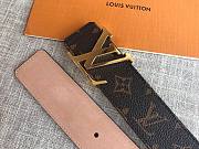 LOUIS VUITTON Belt Brown Monogram Golden Buckle 40mm - 6