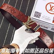 LOUIS VUITTON Belt Layer Cowhide Golden Buckle 38mm - 2