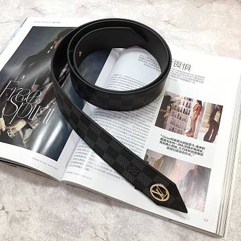 LOUIS VUITTON Monogram Belt Black 7580 40mm