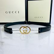 Gucci GG Golden Black Belt 20mm - 1