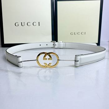 Gucci GG Golden White Belt 20mm