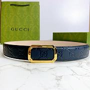 Gucci Black Belt Golden Buckle 403941 35mm - 4