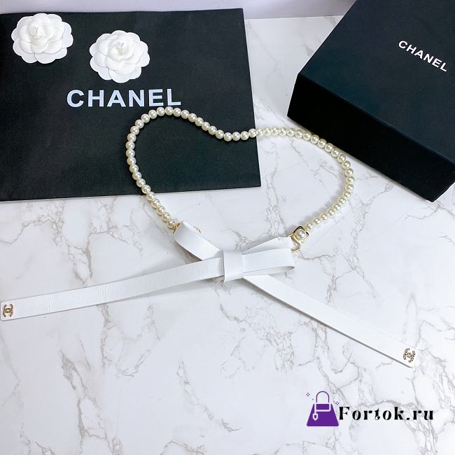 CHANEL Glazed Pearl White Lambskin  - 1