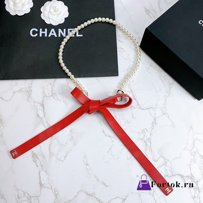 CHANEL Glazed Pearl Red Lambskin  - 1