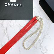 CHANEL Glazed Pearl Red Lambskin  - 5