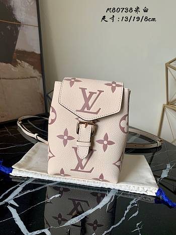 LOUIS VUITTON Creme Backpack M80738 19cm