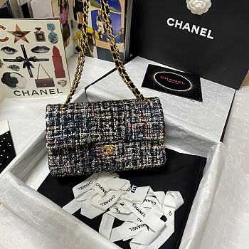 CHANEL Classic Tweeds Handbag Multicolor 1112 25.5cm