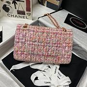 CHANEL Classic Tweeds Handbag Multicolor Pink 25.5cm - 6