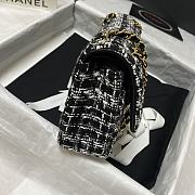 CHANEL Classic Tweeds Handbag Black&White 1112 25.5cm - 3