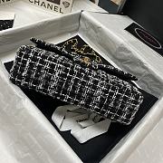 CHANEL Classic Tweeds Handbag Black&White 1112 25.5cm - 4