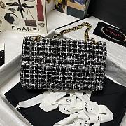CHANEL Classic Tweeds Handbag Black&White 1112 25.5cm - 5