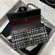 CHANEL Classic Tweeds Handbag Black&White 1112 25.5cm - 6